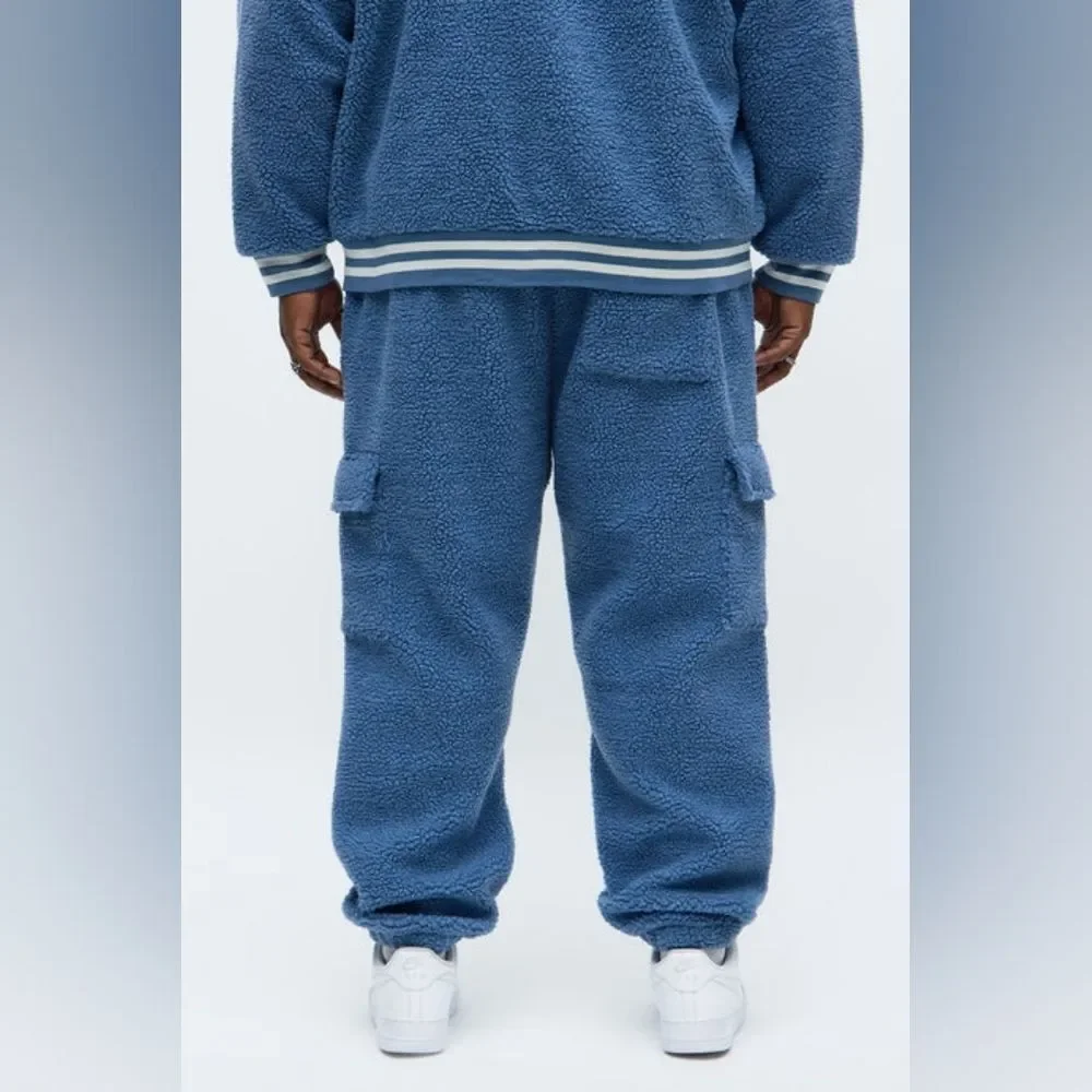 Teddy Varsity Sherpa Pant - Light Blue